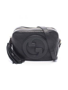 Gucci Shoulder Bag Blondie Black Leather Di Small